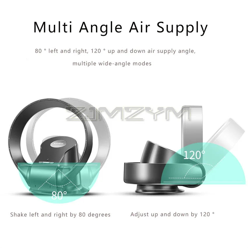 Bladeless Fan Muted Home Intelligent Wall Mounted Shaking Head Fan Floor Fan Remote Control Electric Fan Circulation Fan 220V