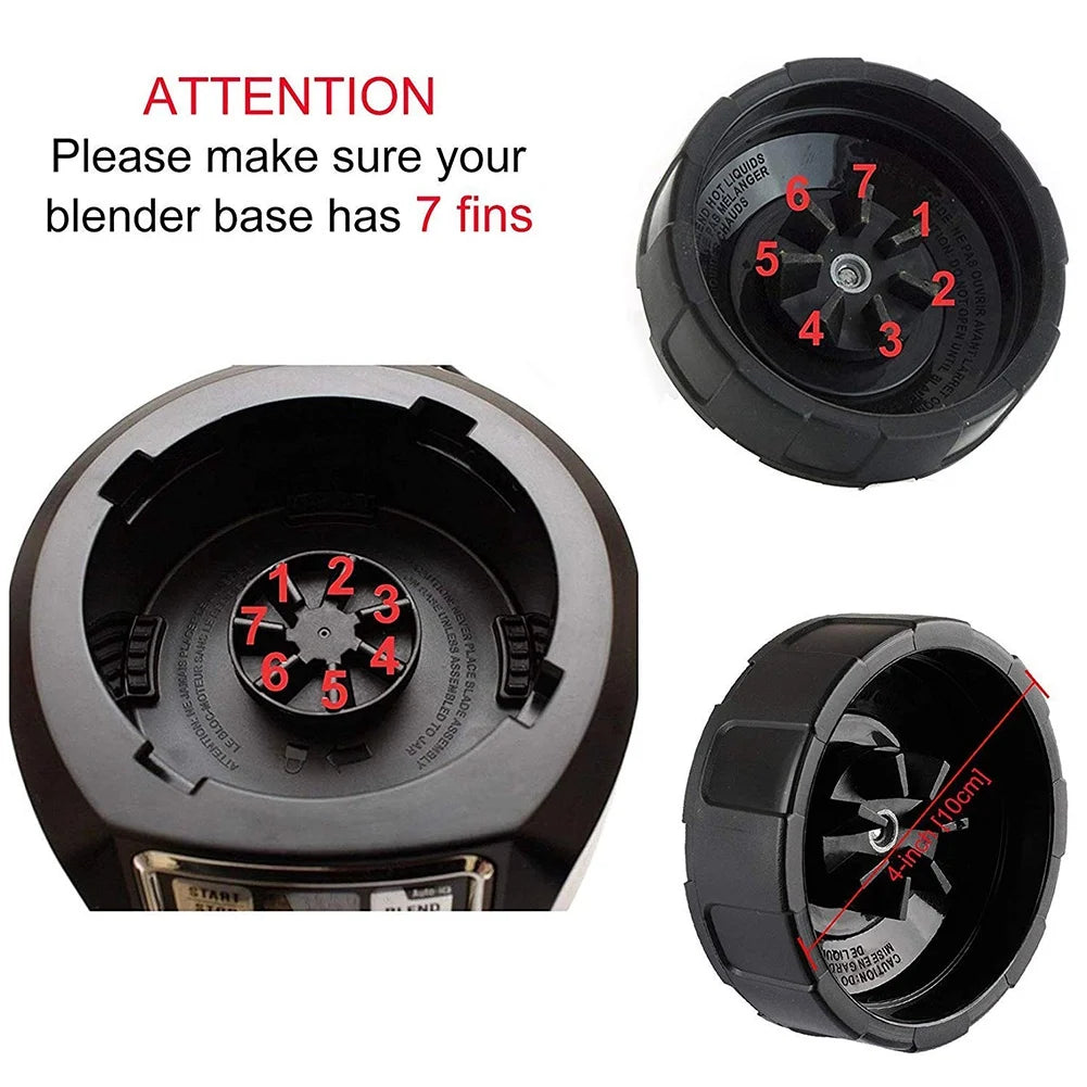 Lid and 32OZ Cup and 7 Fins Blade for Compatible for Ninja Auto IQ 1000W Blender Accessories Replacement Parts BL482-LITE