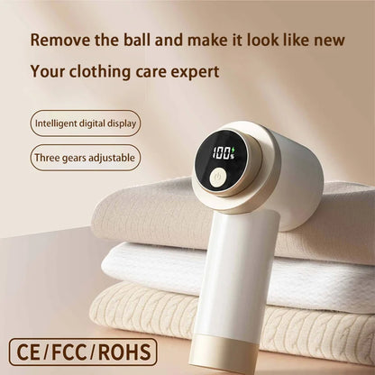 Rechargeable Wireless Lint Remover Digital Display Fabric Shaver With LCD Screen 3 in 1 Sweater Defuzzer for Clothes Socks Sofa
