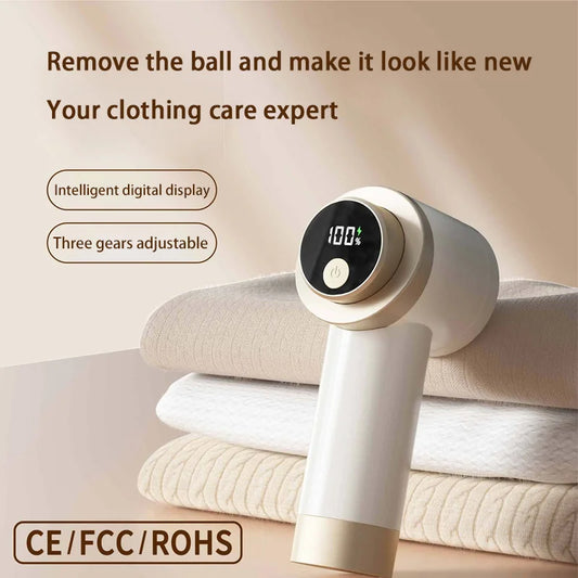 Rechargeable Wireless Lint Remover Digital Display Fabric Shaver With LCD Screen 3 in 1 Sweater Defuzzer for Clothes Socks Sofa