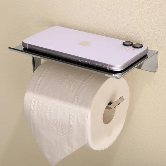 High Quality Wall Mounted Toilet Paper Holder Rustproof Thickened 304 Stainless Steel Storage Rack for Bathroom Kitchen