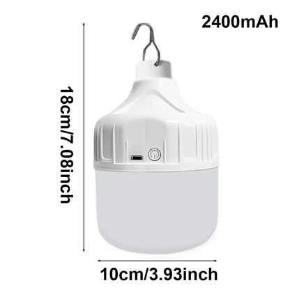 Portable USB Rechargeable LED Pendant Light High Brightness Waterproof Outdoor Lamp for Camping Fishing Emergency Night Lighting