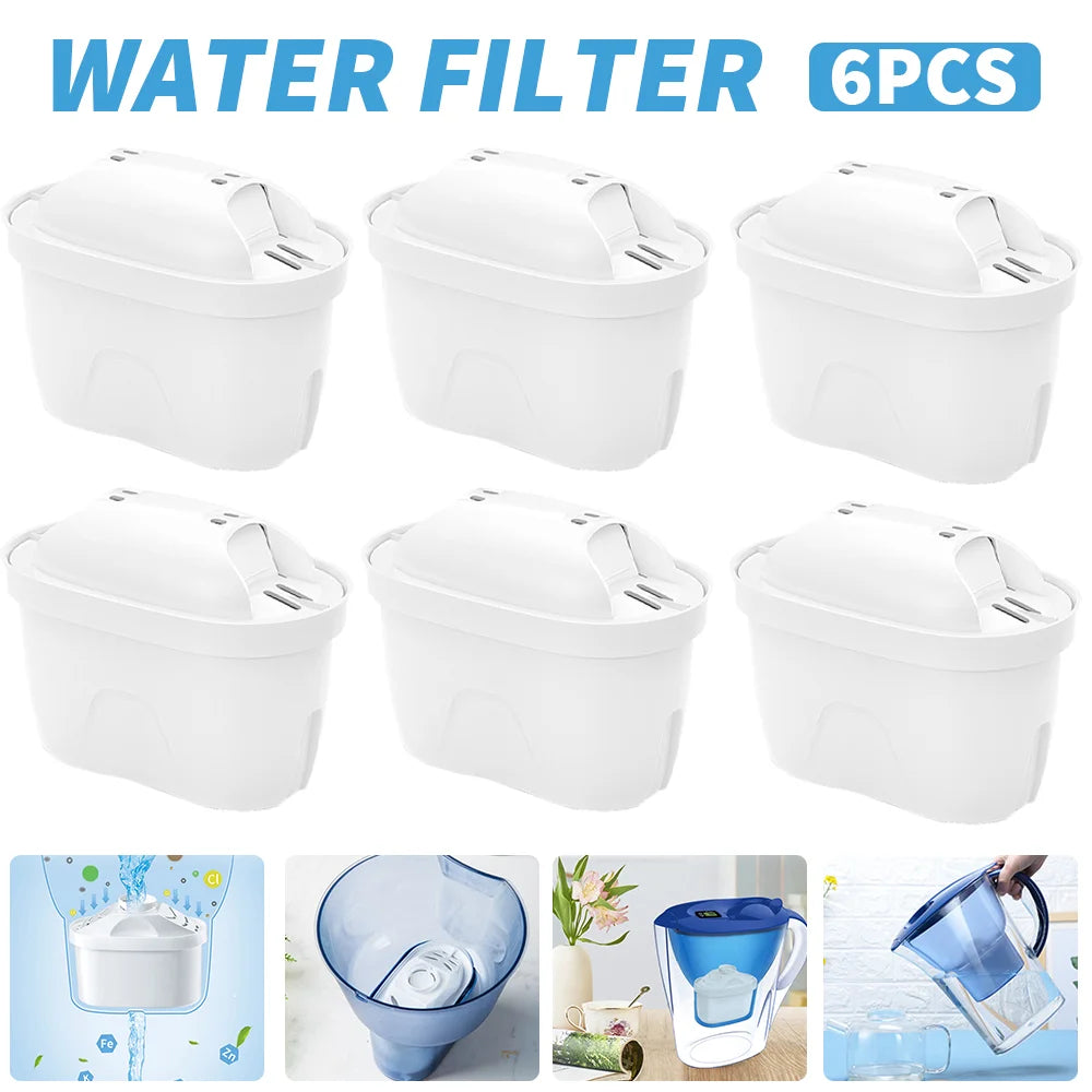 Household Filter Kettle with 6 Filter Device Activated Carbon Water Purifier and Filter Cartridges Non-toxic Filter Wate 3.6L
