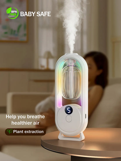 Rechargeable portable aromatherapy diffuser - Essential oil therapy machine - 6 types of aromatherapy oils -5 spray modes