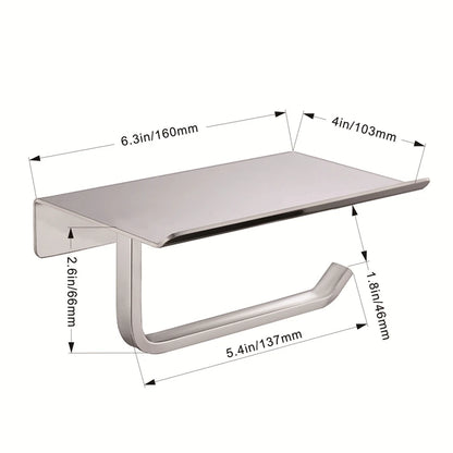 High Quality Wall Mounted Toilet Paper Holder Rustproof Thickened 304 Stainless Steel Storage Rack for Bathroom Kitchen